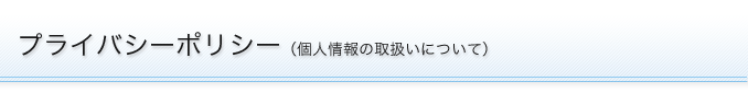 プライバシーポリシー（個人情報の取扱いについて）